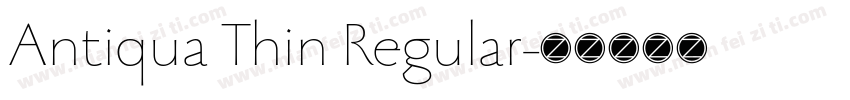 Antiqua Thin Regular字体转换